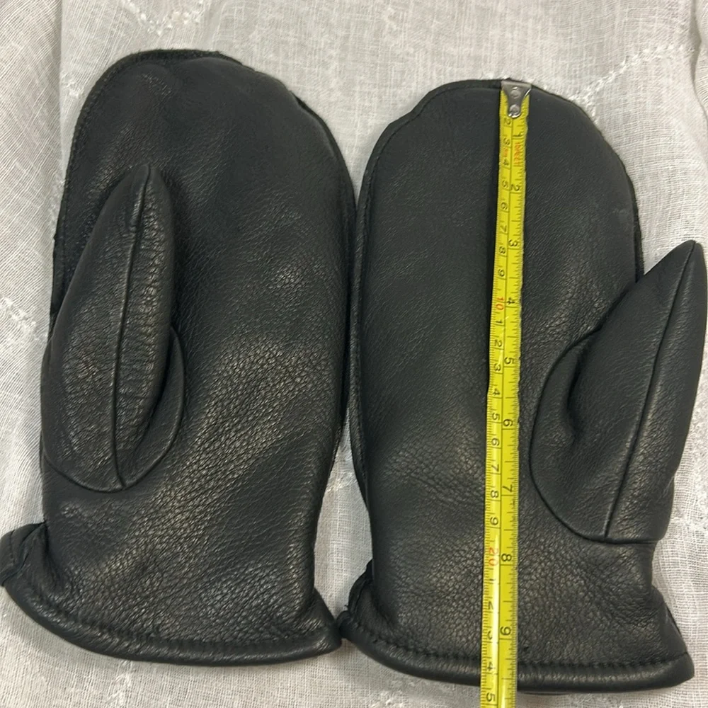 Super Soft buttery glove leather deerskin lined mittens stamped sz XL
